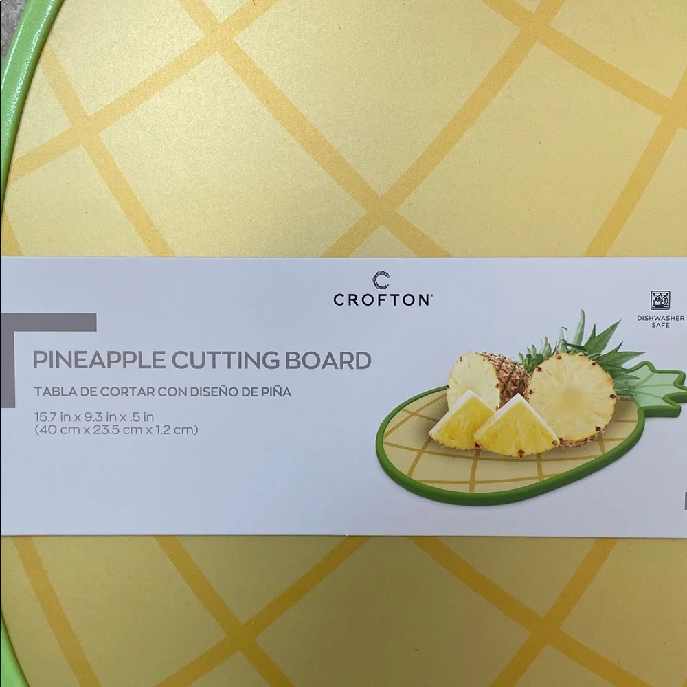 Crofton Pineapple Fruit Shape Double Sided Large Surface Cutting Chopping Board